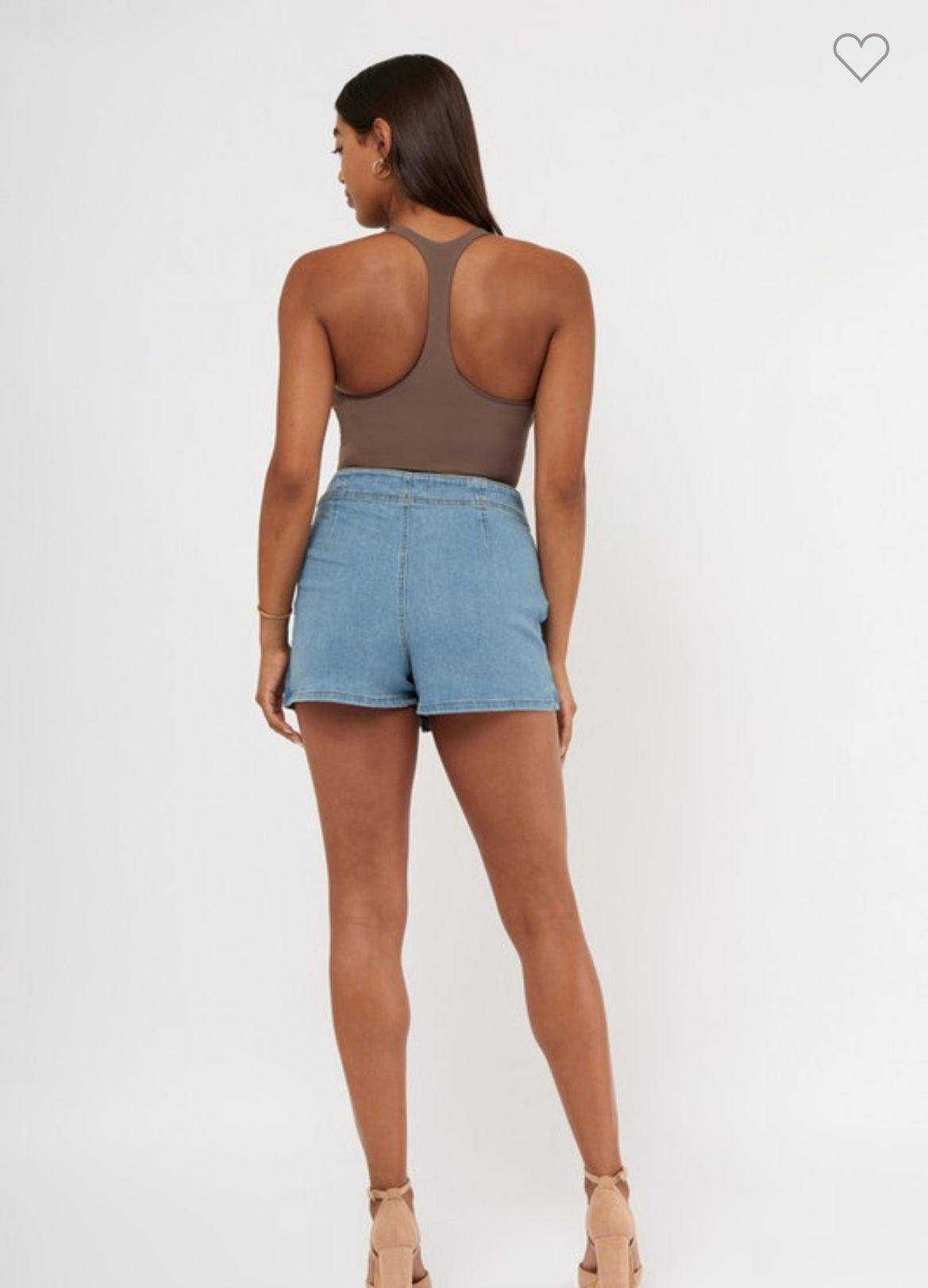 It Girl Stretchy Denim Skort