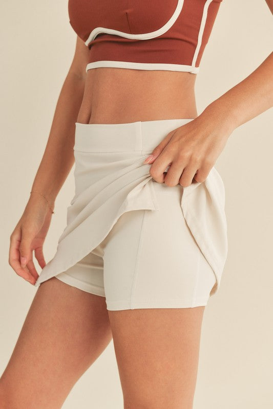 Cream Tennis Skirt