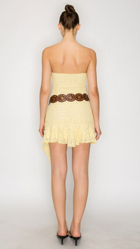Butter Yellow Lace Dress