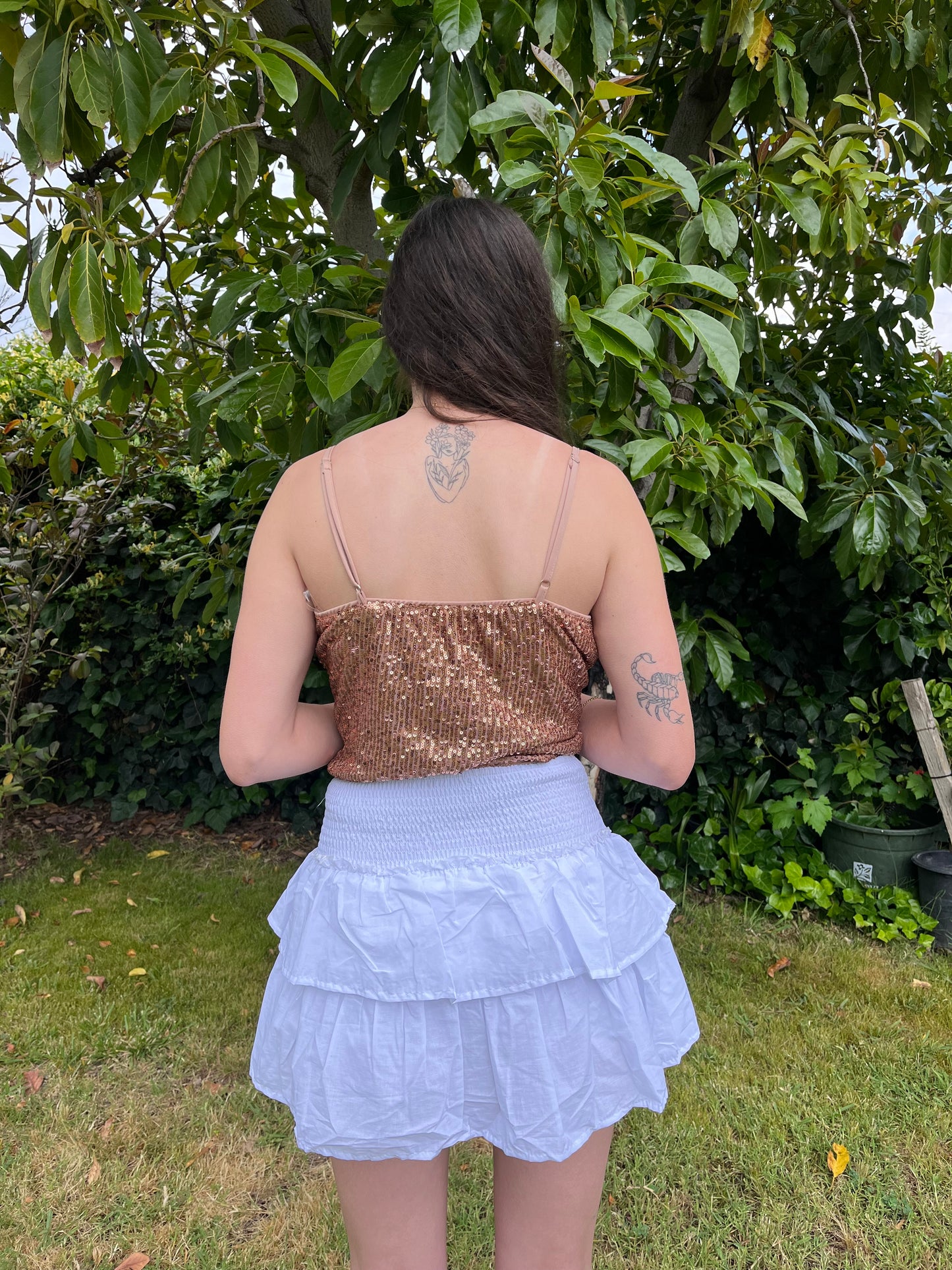 Bronze Goddess Sequin Top