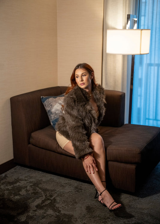 Brown Faux Fur Jacket