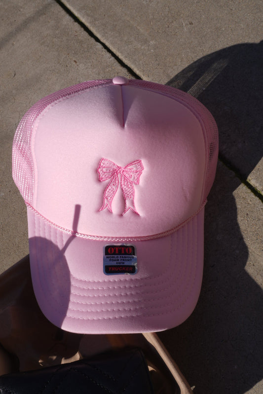 Coquette Embroidery Trucker Hat