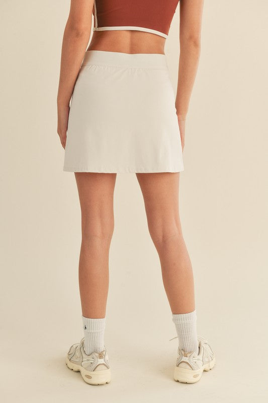 Cream Tennis Skirt