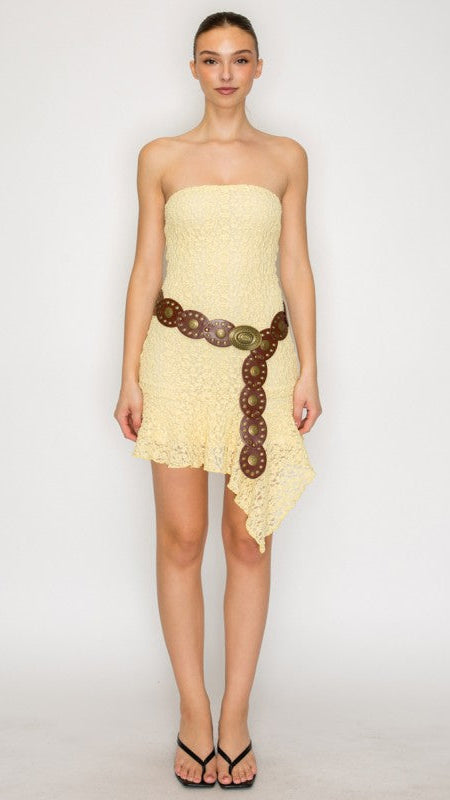 Butter Yellow Lace Dress