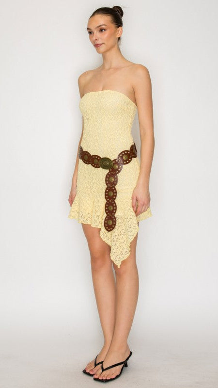 Butter Yellow Lace Dress