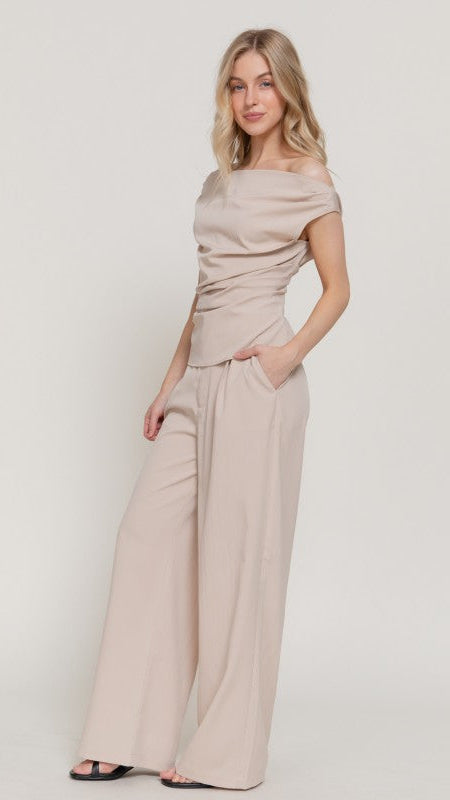 Atalia Off Shoulder Top & Trouser Set