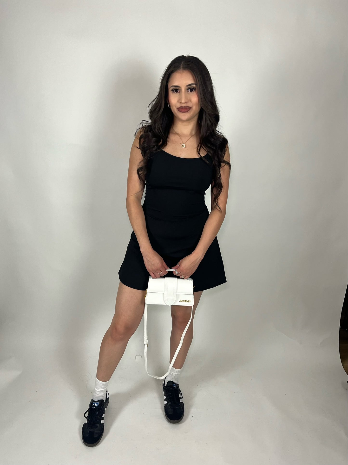 Black Lululemon dupe tennis skirt dress