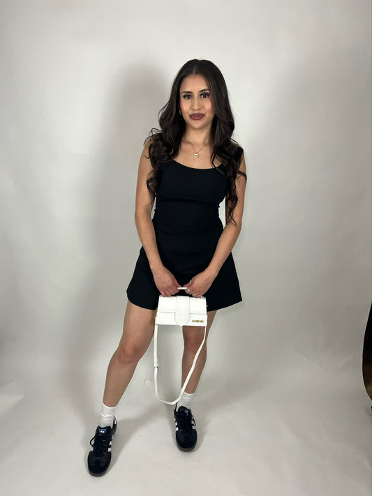 Black Lululemon dupe tennis skirt dress