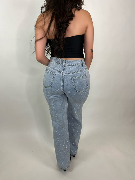 Leslie Rhinestone Jeans