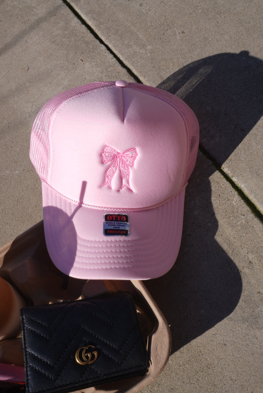 Coquette Embroidery Trucker Hat