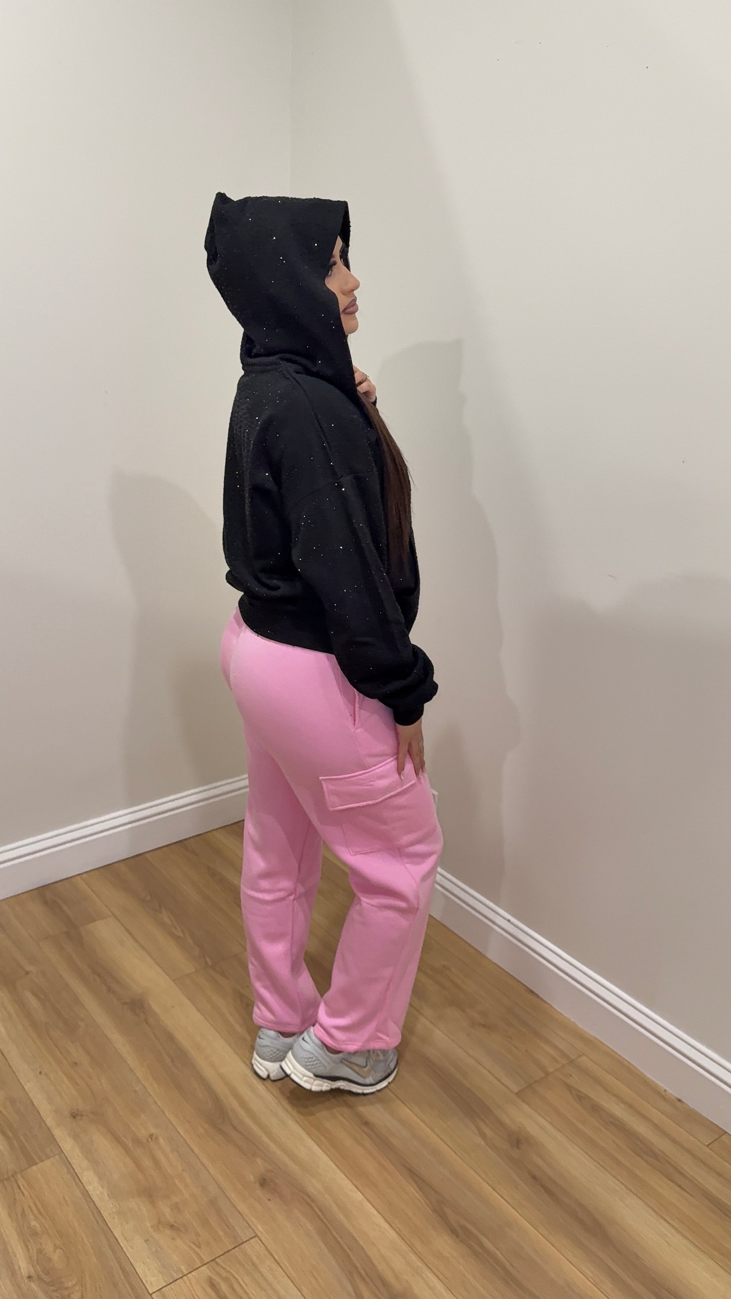 Pink Cargo Sweat Pants