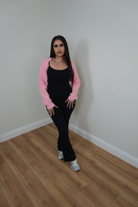 Baby Pink Soft Knit Bolero