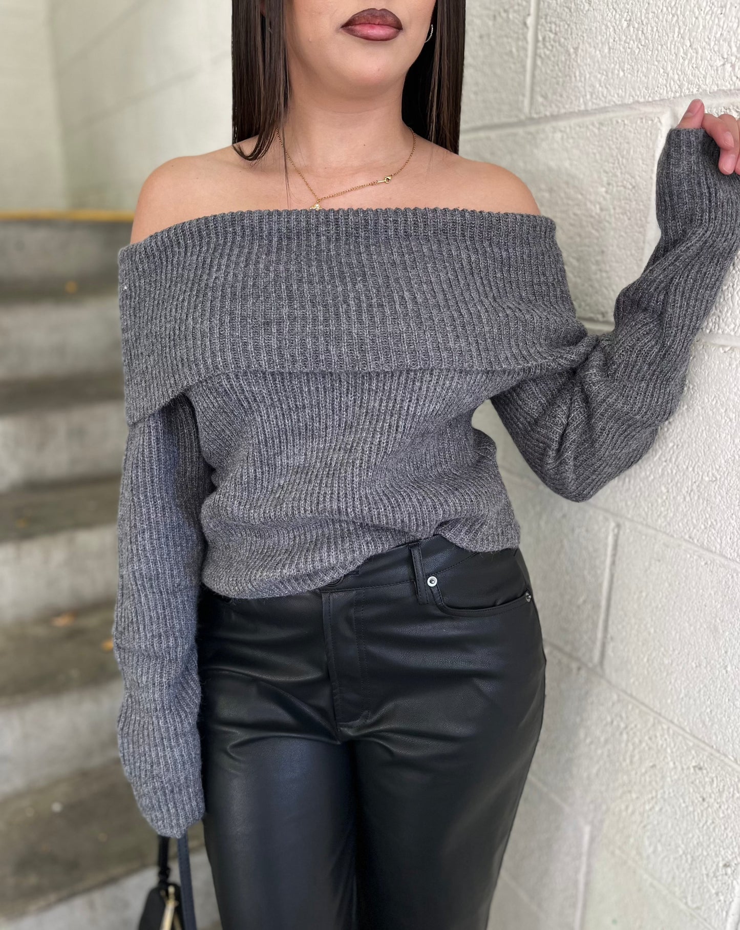 Sweet Cream Top (Charcoal)