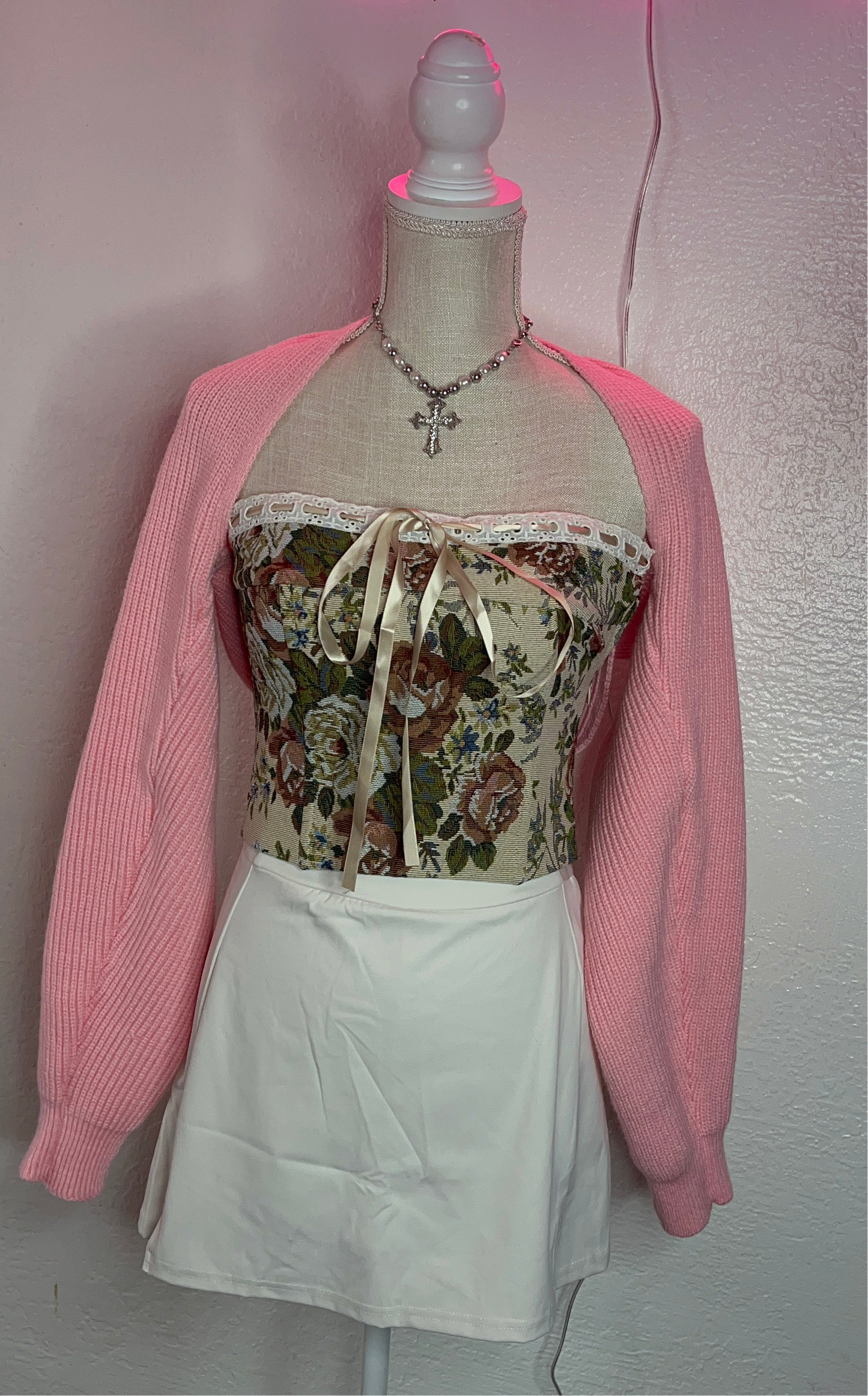 Baby Pink Soft Knit Bolero