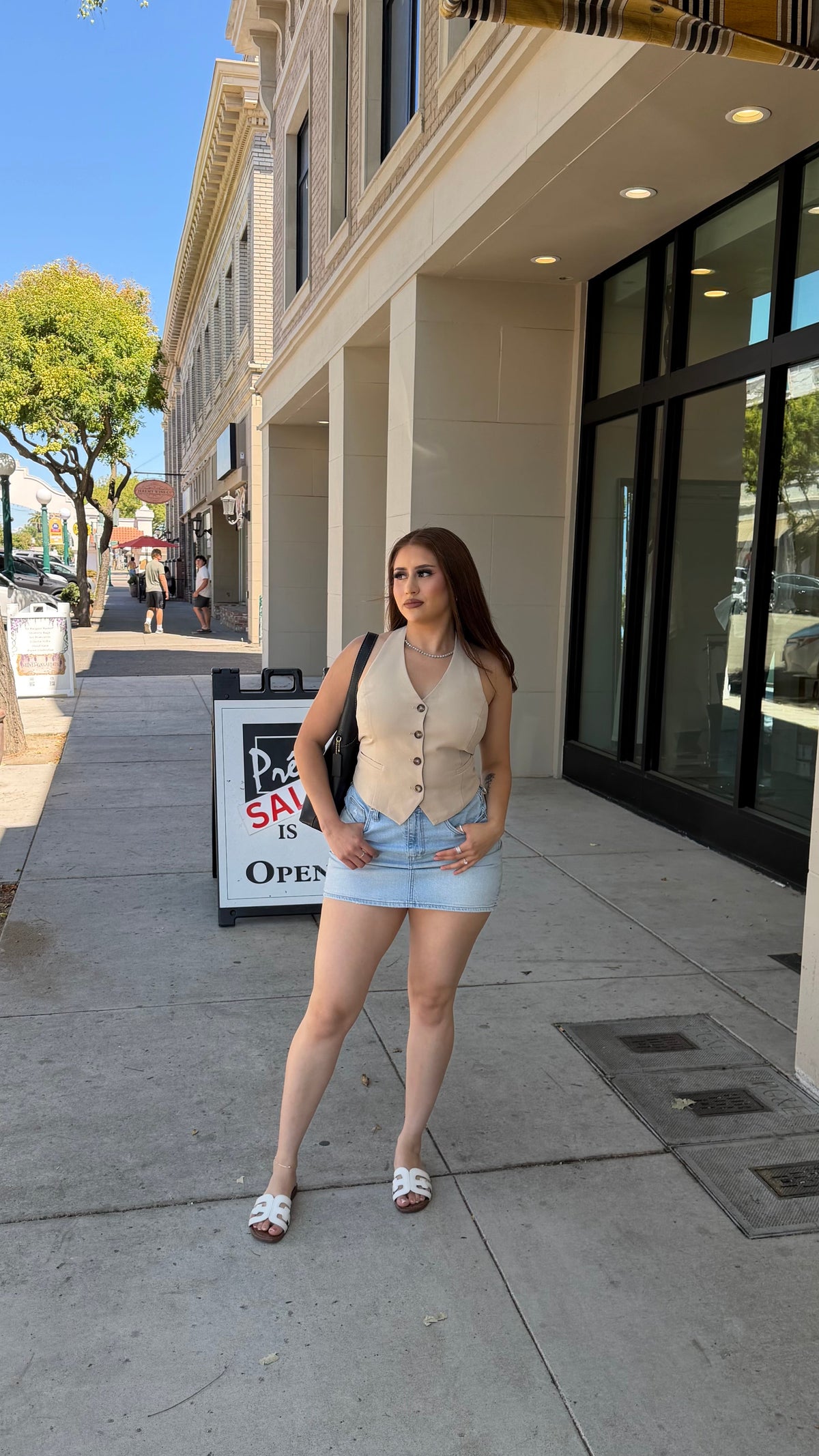 Khaki Vest Halter Top