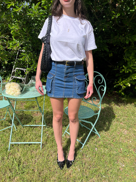 Dark Denim Stretchy Skirt