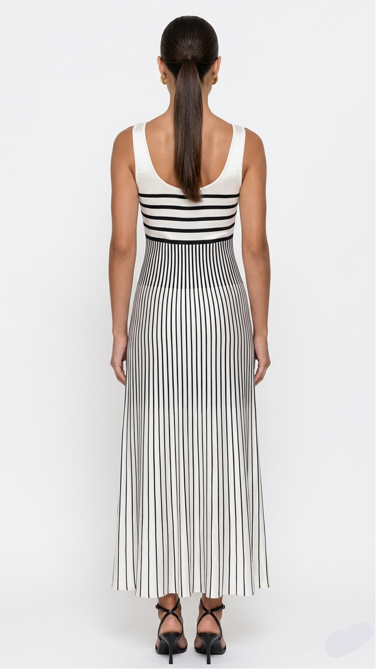 Luxe Stripe Long Dress