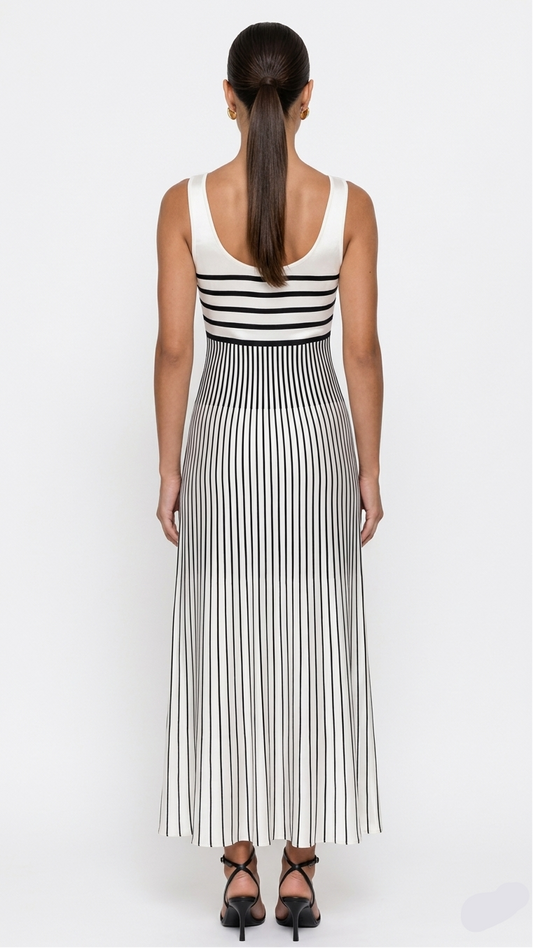 Luxe Stripe Long Dress