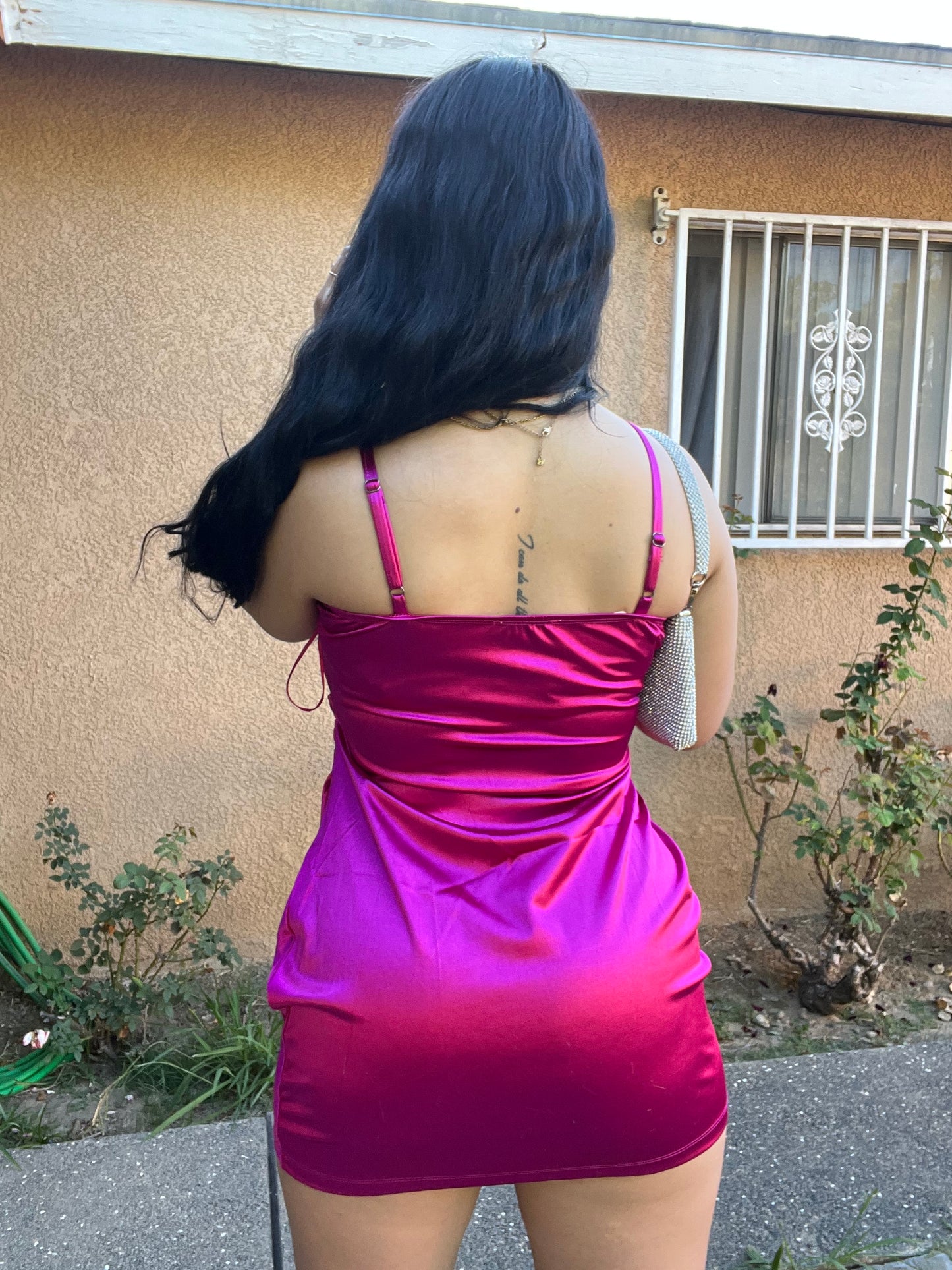 Hard To Ignore Satin Dress