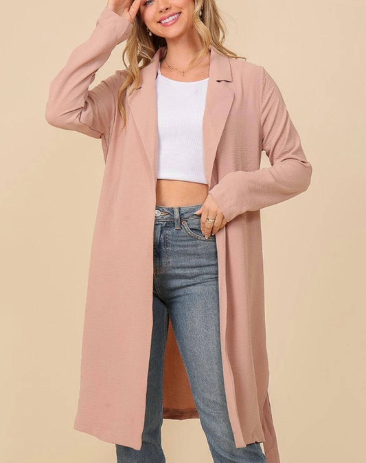 Essence Blazer Cardigan (Taupe)