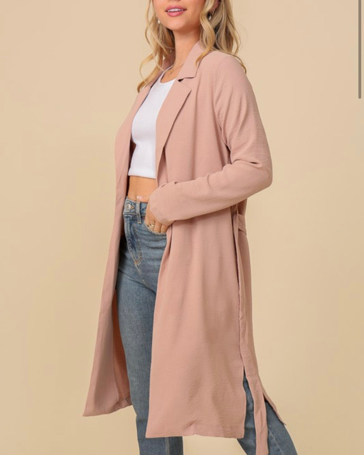 Essence Blazer Cardigan (Taupe)